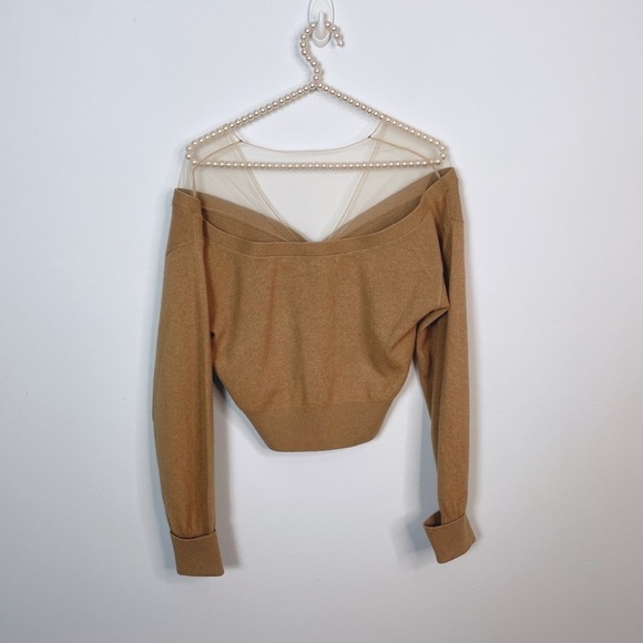 New Alexander Wang Cropped Cardigan Sweater Top - Picture 5 of 9